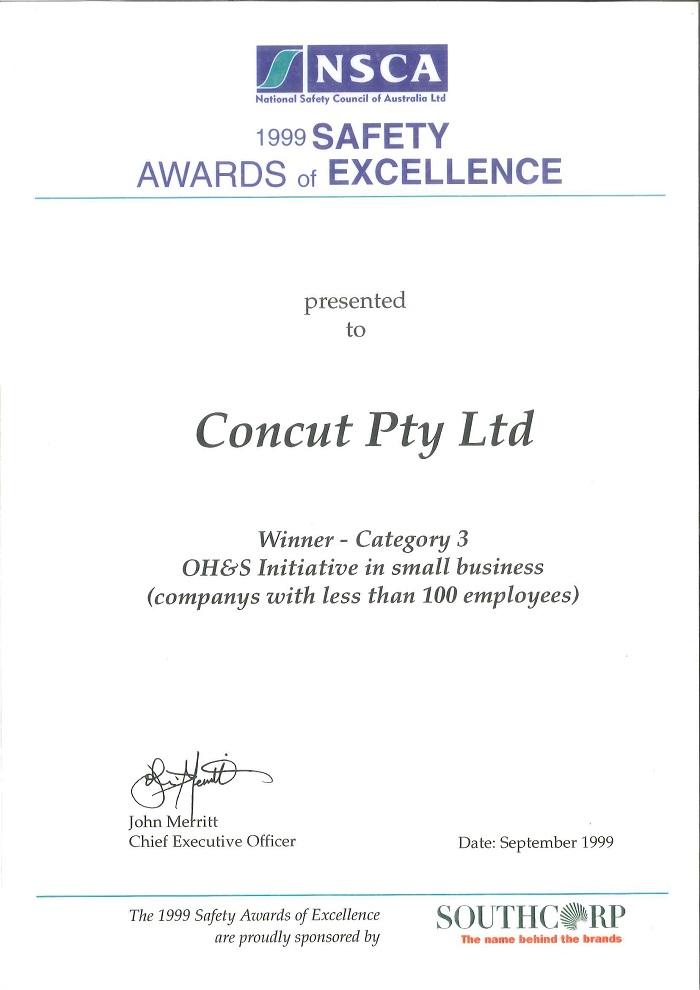 NSCA Safety Aware of Excellence